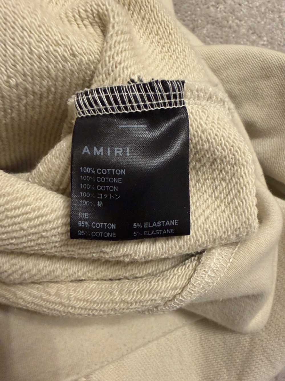 Amiri Cream Crewneck Sweatshirt with Amiri Motors Embroidery - Picture 9 of 15